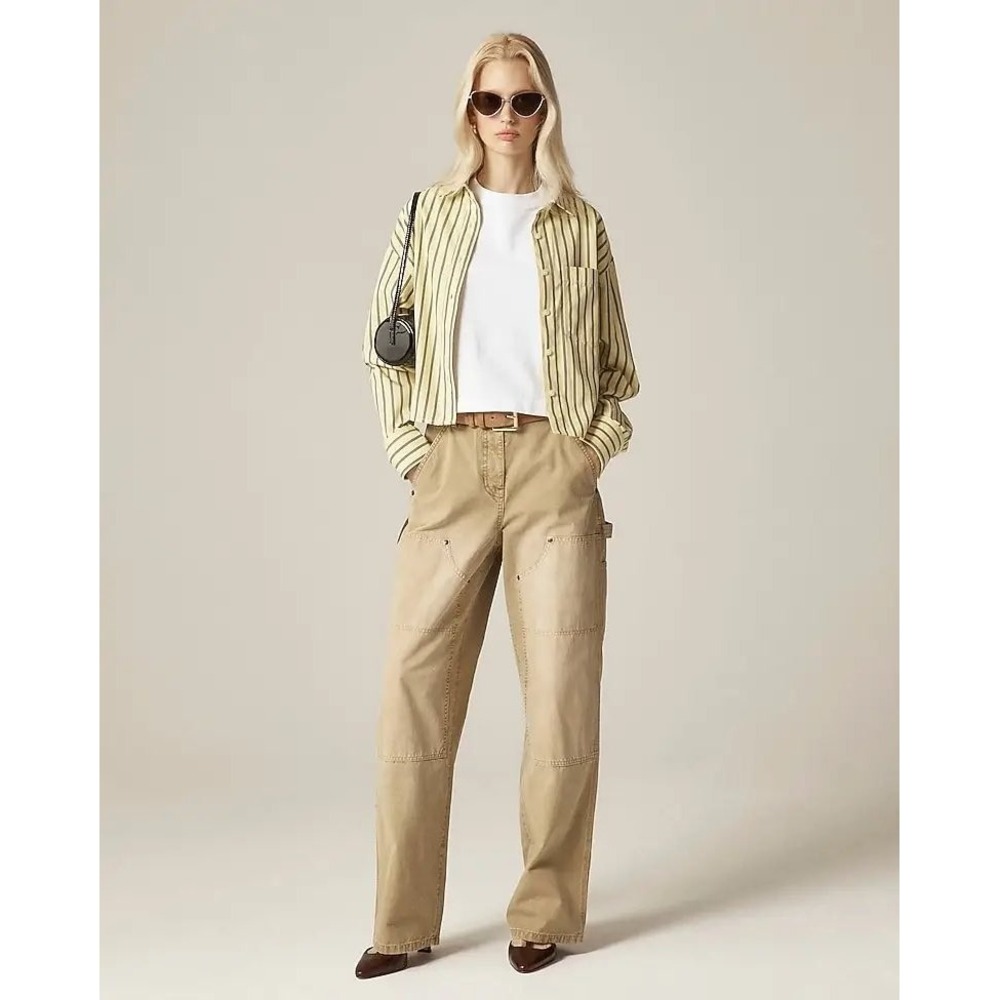 J Crew Slant Pocket Hammer Loop Painter Pants 29 Khaki Utility Minimal Neutral - Picture 3 of 16